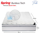 Colchon Burdeo T de 200x200 36Cm + Almohada + Protector 30205812