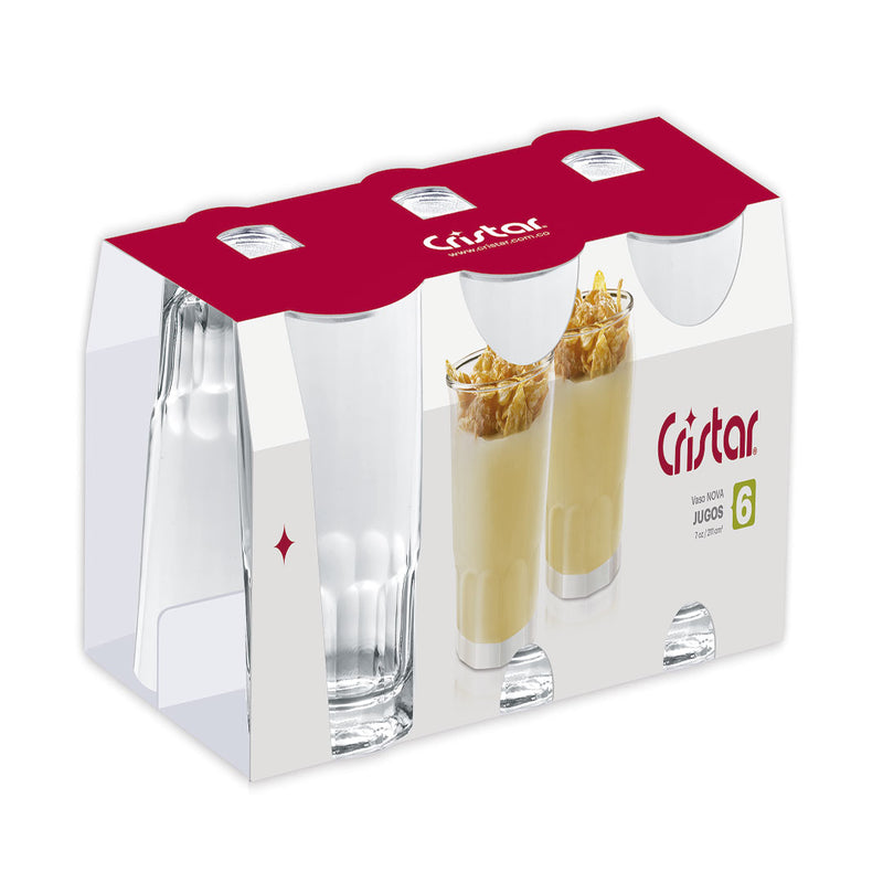 0258CL6    Vaso Nova Jugos (12 Canastilla x 6 Unidades)