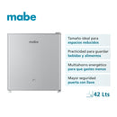 Frigobar Mabe 42L Inox Compacto con Llave RMF02BRX1