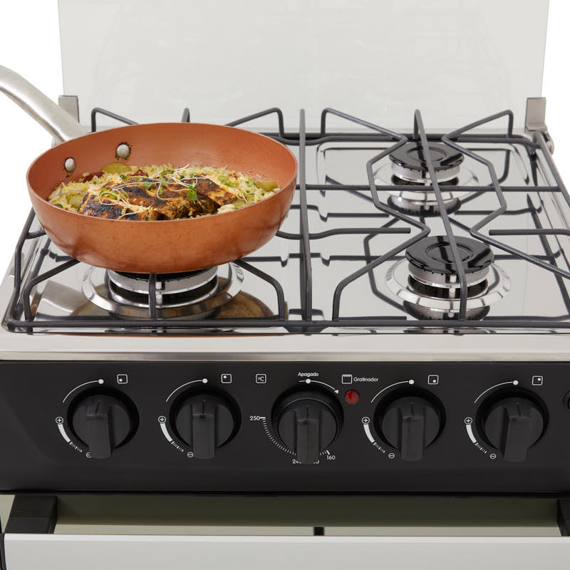 Estufa Romero Reflex de 50cm con Tapa de vidrio color Negro - Gas Natural 9002405