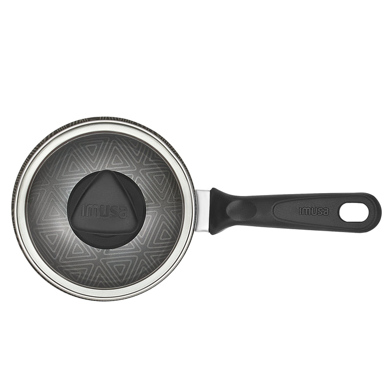 Perol IMUSA Talent Gris 10cm 0.5 LT Tapa de Vidrio 0382600
