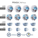 Vajilla Corona Praga Multicolor 16 Piezas 4 Puestos VL115L040116