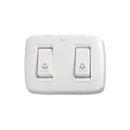 Pulsador Doble DUE Blanco 12055