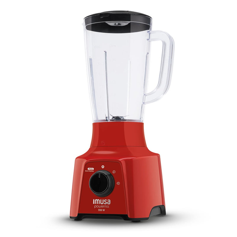 Licuadora Imusa PowerMix Plus 2 Velocidades Vaso Plástico Rojo