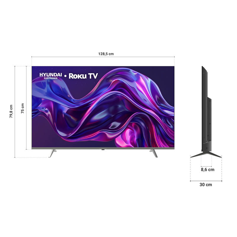 Televisor LED 58" 147.3CM Smart UHD Roku Negro