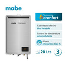 Calentador Mabe Instantáneo 20L Gas Natural Silver CMM20C1FSNA