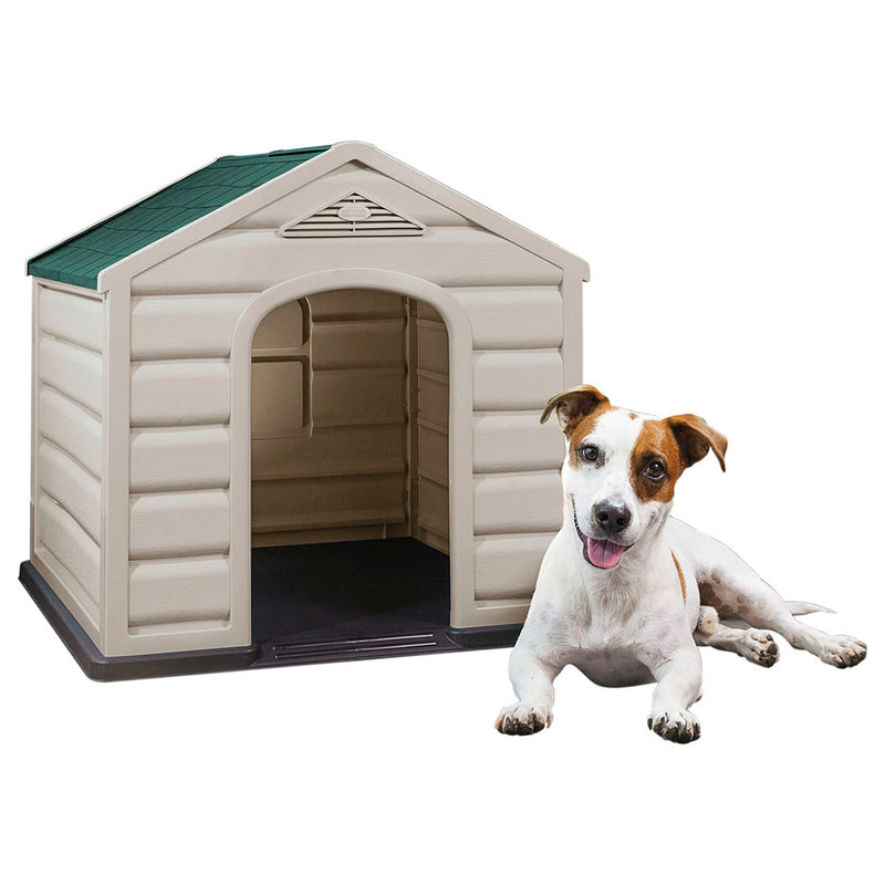 Casa Para Perros Peque Taupé/Verde/Negro