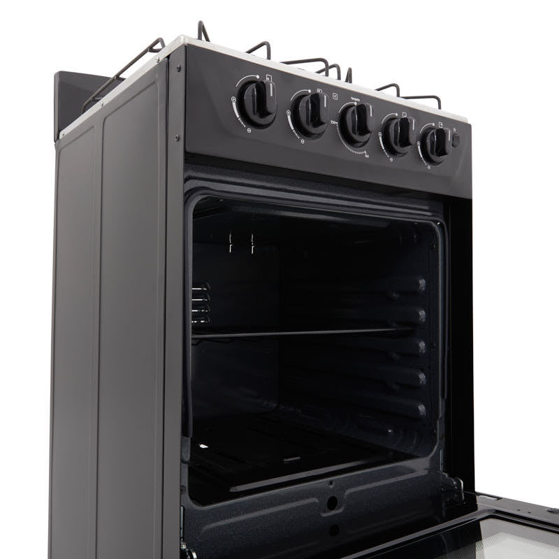 Estufa de piso Romero 50cm torre color negro - Gas Natural 9002397