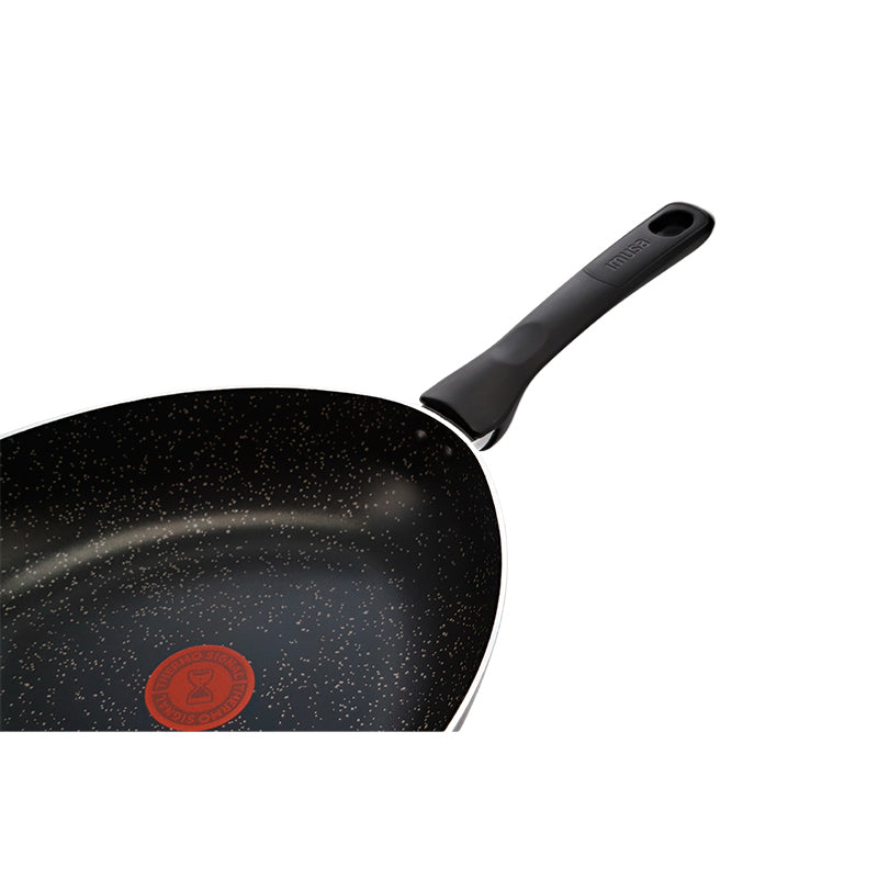 Wok MAS de 30Cm Antiadherente con Tapa de Vidrio Force