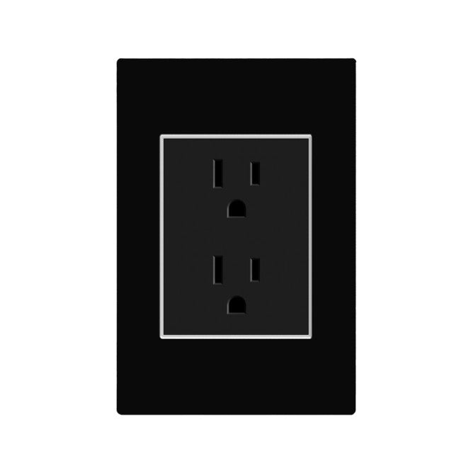 Toma Doble Polo T Black Mirror ETI55