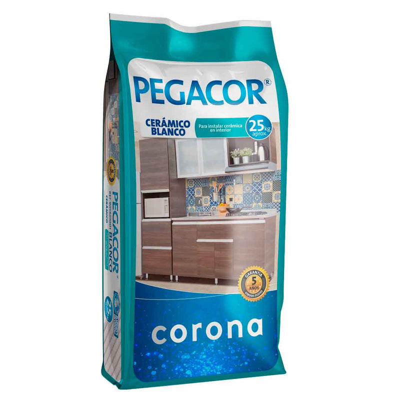 Pegacor cerámico blanco Bulto x 25Kg