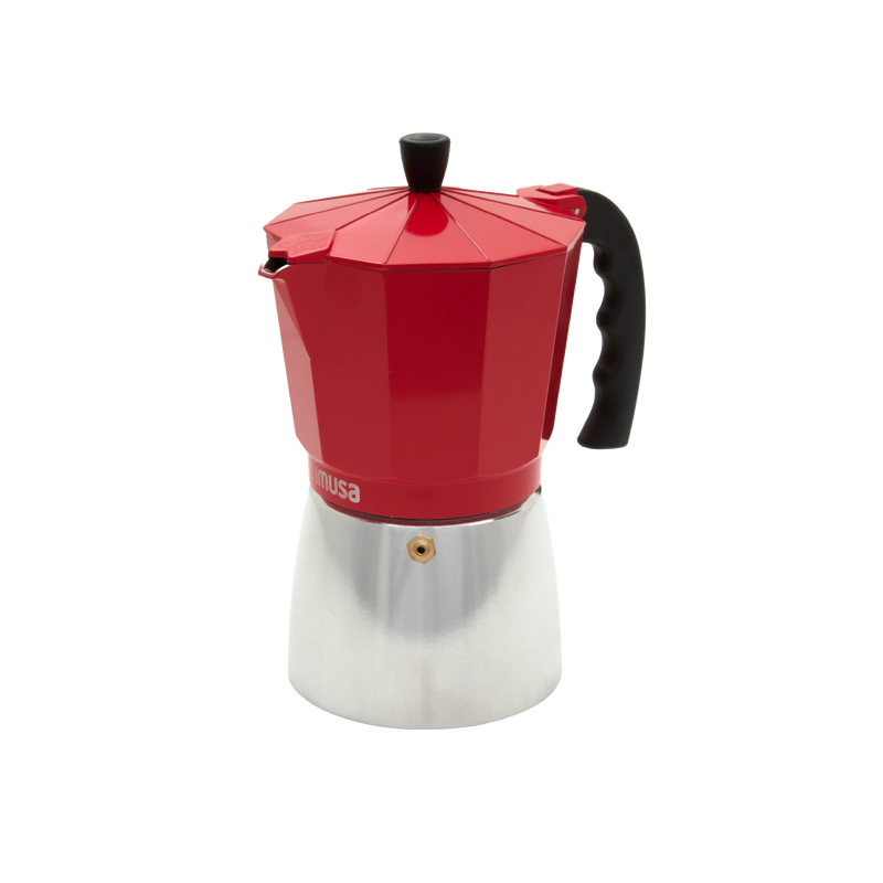 Cafetera Espresso 9 Tazas con Asa Rojo 6116600