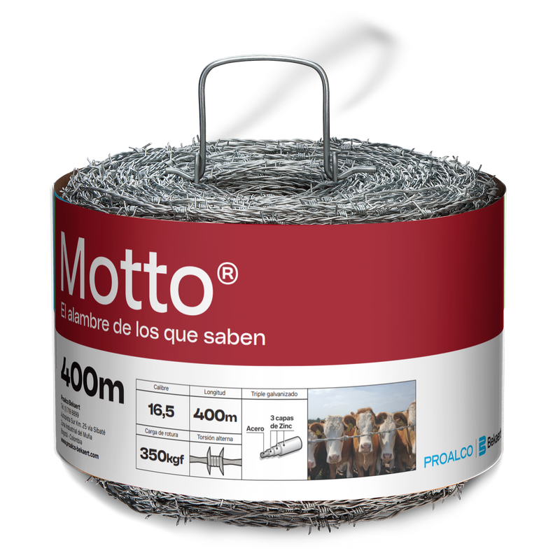 Púas Motto calibre 16.5 X 400 mts -210236-188055-216245