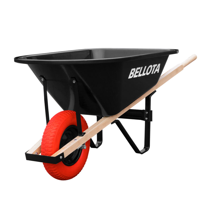 Carretilla antipinchazos 96 litros tolva plástica negra 110939