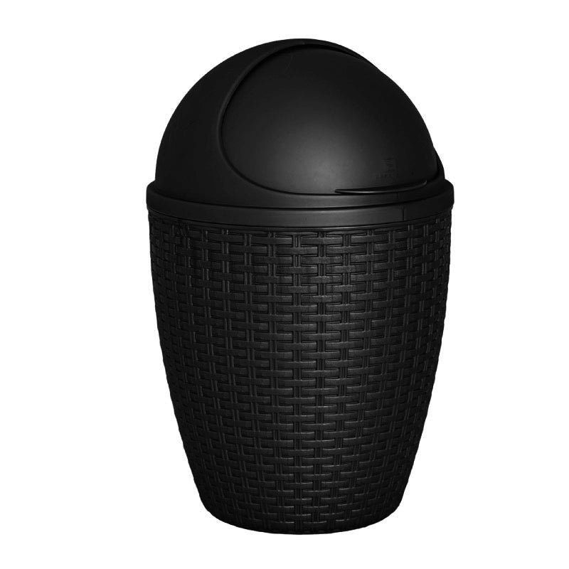 Papelera Rattan Polar Negro