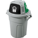 Basurero Residuos 1, Litros x 3 Tapa Vaivén Negro, Blanco, Verde 12205