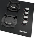 Cubierta de Empotrar 60 Centímetros Vidrio Templado Negra Mabe CMG6044V0