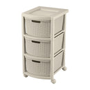Cajonero Rattan 3 Gavetas Taupé 9833