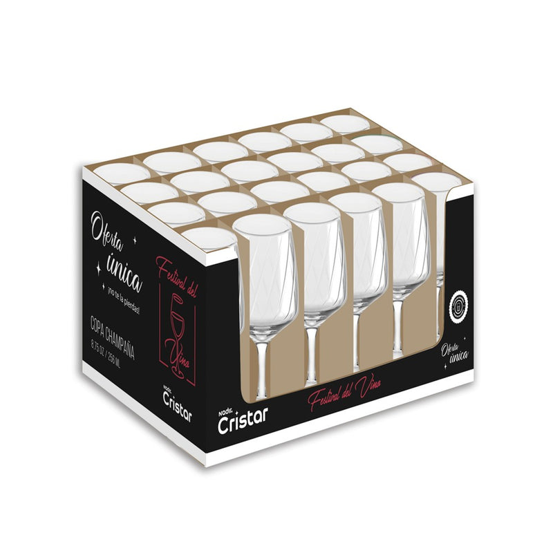 Copa Lombardia Champaña 8 Onzas Caja x 24 Unidades 5499AL24PQD