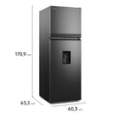 Nevera Electrolux 323L No Frost Inverter Dispensador de Agua Negro ERT34A3C6DC