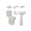 Combo Laguna 4.8Litros Con Pedestal Bone Grifería Cromada