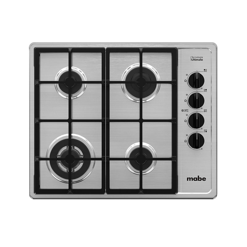 Cubierta de empotre a Gas Natural 60x50Cm 4 Puestos H 110V Inoxidable PM6055NF0