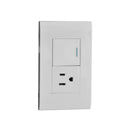 Toma Polo a Tierra Premium + Interruptor Blanco ETI38