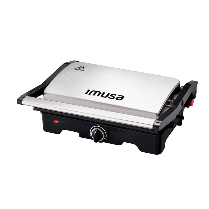 Sanduchera Imusa Panini Grill 180° Acero Inox