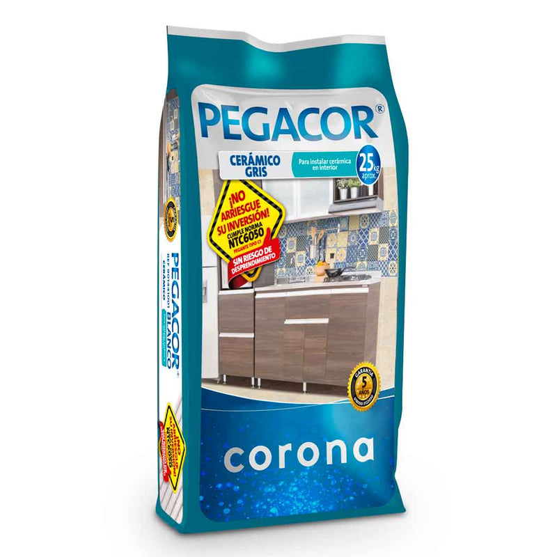 Pegacor cerámico gris Bulto x  25Kg