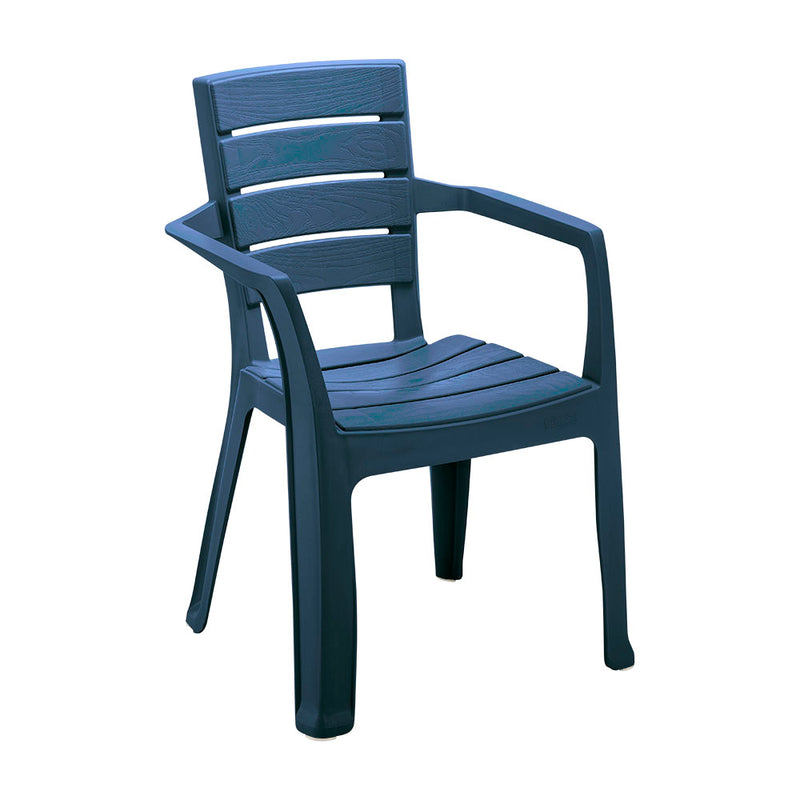 Silla Barú Con Brazos Azul Petroleo 13228