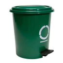 Papelera de Pedal 12 Litros Peletizada Con Etiqueta - Verde 251