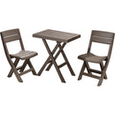 Combo Mesa Cuadrada Plegable + 2 Sillas Plegables Barú Mocca 13010