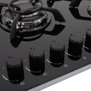 Cubierta de empotrar de Cristal de 76 Cm Negro Gas Natural 9000748