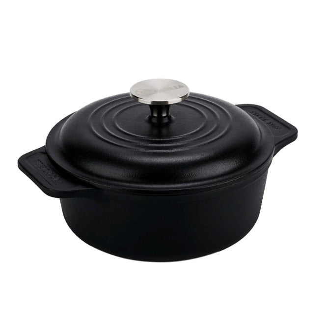 Olla Horno Holandes Esmaltada 1.9LT Tapa de Hierro Negro 30445