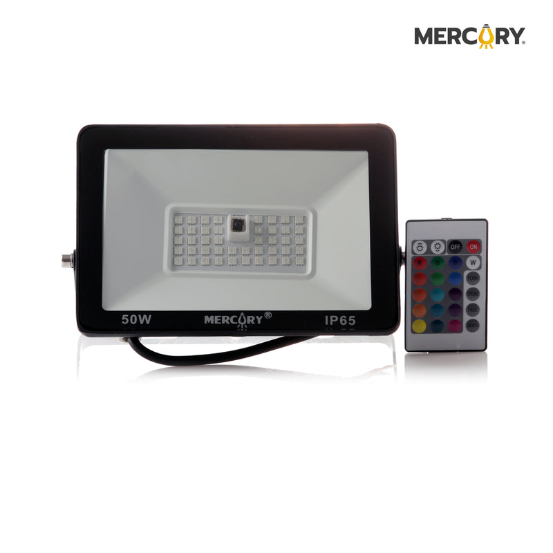 Reflector LED Tipo Tableta de 50 Watts RGB Con Control x 1 Unidad IRL10
