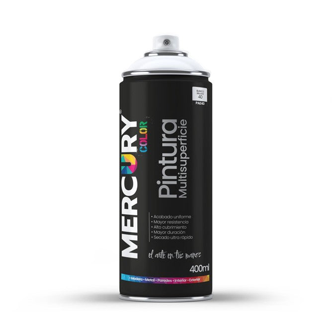 Pintura en Aerosol Mercury 400ML Blanco Brillante PAE40