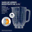 Licuadora Oster Vortex Plus Vaso de Vidrio 2.2L 1200W Negro 2233936