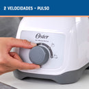 Licuadora Oster Kaliman 2 Velocidades + Pulso Vaso Plástico 1.25L Blanca 2110675