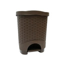 Papelera Rattan Pedal 8 Litros Wengue 1093