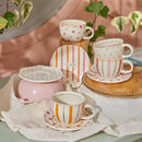 Set de Té/Café 4 Puestos 8 Piezas Corona AlmaRosa Loza Multicolor SL102M030108