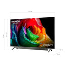 Televisor Smart QLED Hyundai 50" 4K Google TV Gris Barra de Sonido Integrada  HYLED5030QG