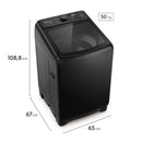 Lavadora Electrolux 18Kg Carga Superior Inverter Direct Drive Negra EWIY18F6XSZB