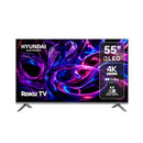 Televisor Smart Hyundai 55" 4K QLED UHD Roku TV Gris HYLED5531QR