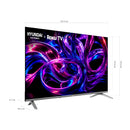 Televisor Smart Hyundai 55" 4K QLED UHD Roku TV Gris HYLED5531QR